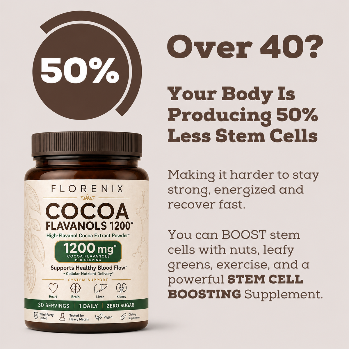 Florenix Cocoa Flavanols & Flavonoids Powder